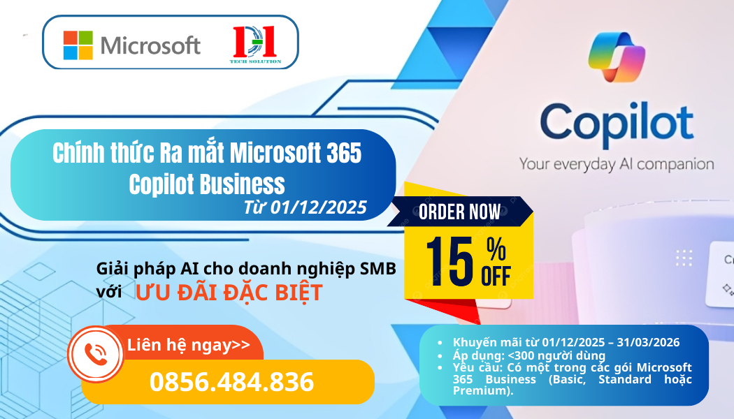 Microsoft Ra mắt Copilot Business – Giải pháp AI cho doanh nghiệp SMB với ƯU ĐÃI ĐẶC BIỆT